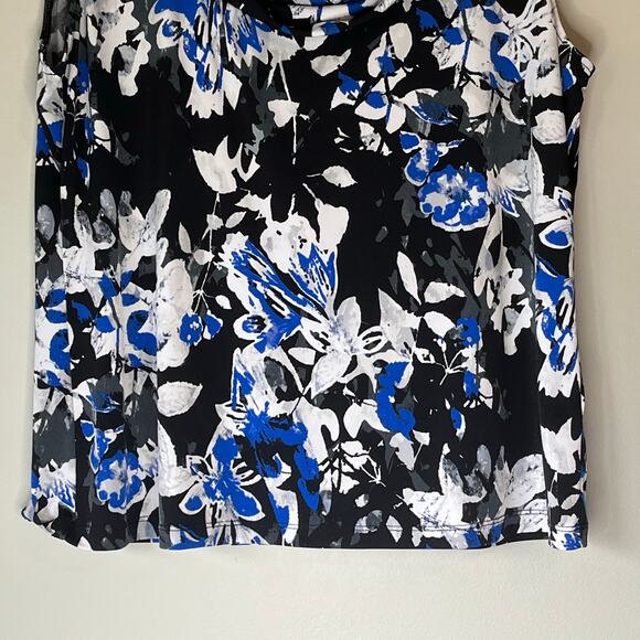 Ellen Tracy Blue / Black / White Tank Top Size XL - Picture 10 of 12